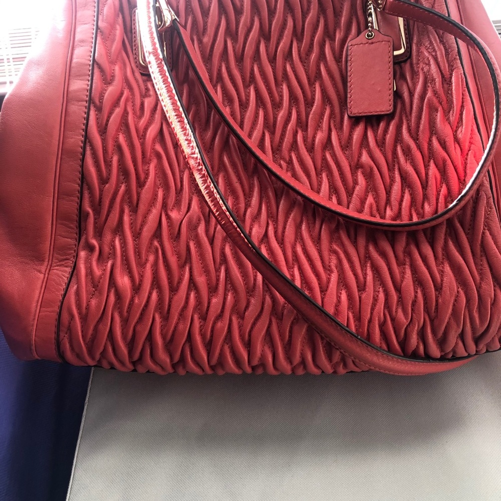 COACH Twist/Gathered Leather Handbag